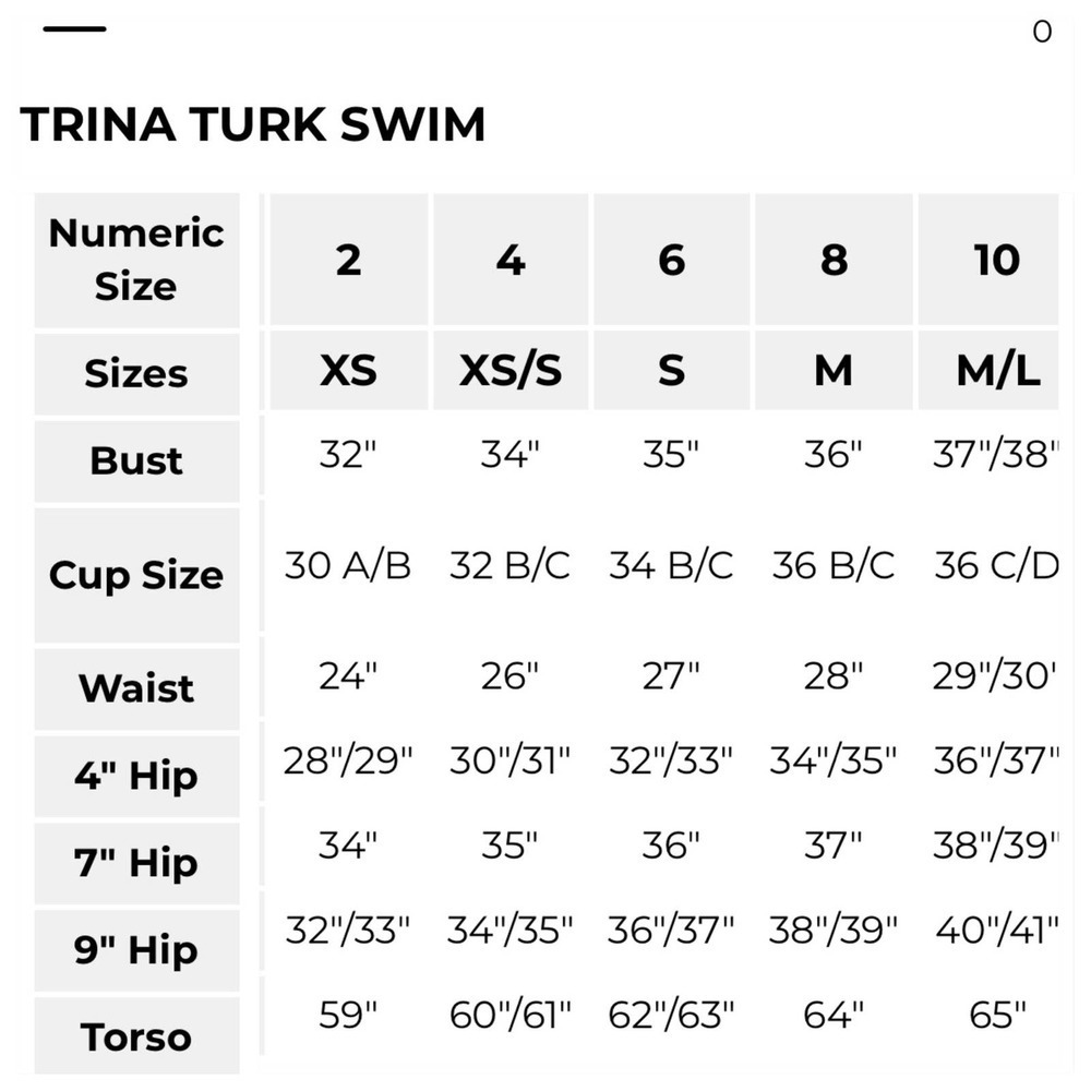 NWT TRINA TURK Gemini Printed Tab Hipster Bikini Bottoms, size 12 - Picture 7 of 11